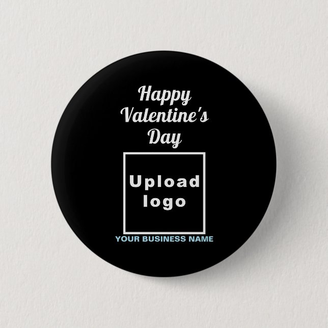 Badge Rond 5 Cm Business Valentine Greeting On Navy Blue  (Devant)