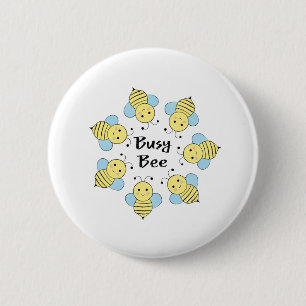Badge Rond 5 Cm Busy Bee
