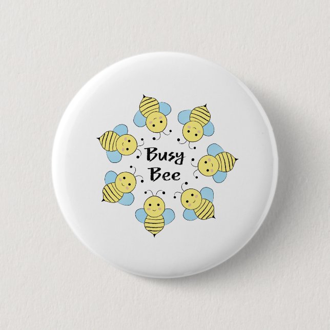 Badge Rond 5 Cm Busy Bee (Devant)