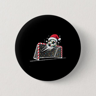 Badge Rond 5 Cm But de foot de Noël Ll lumières Santa Xmas Enfants