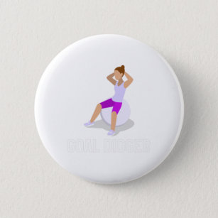 Badge Rond 5 Cm But Digger Woman Gym