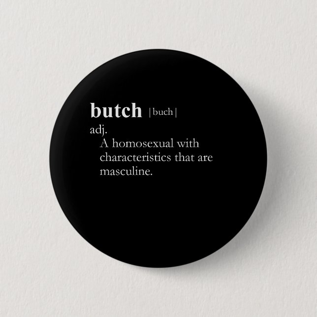 Badge Rond 5 Cm BUTCH (définition) (Devant)