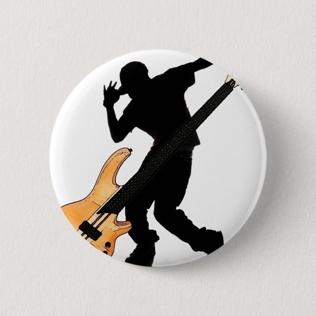 Badge Rond 5 Cm Butin de bassiste (Devant)