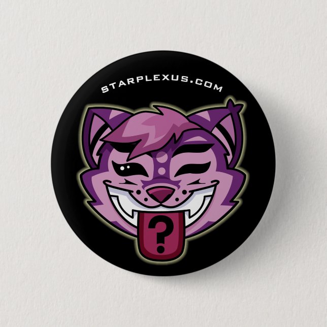 Badge Rond 5 Cm buton de chat de Cheshire (Devant)