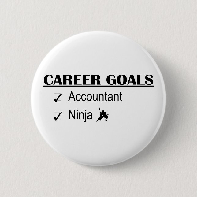 Badge Rond 5 Cm Buts de carrière de Ninja - comptable (Devant)
