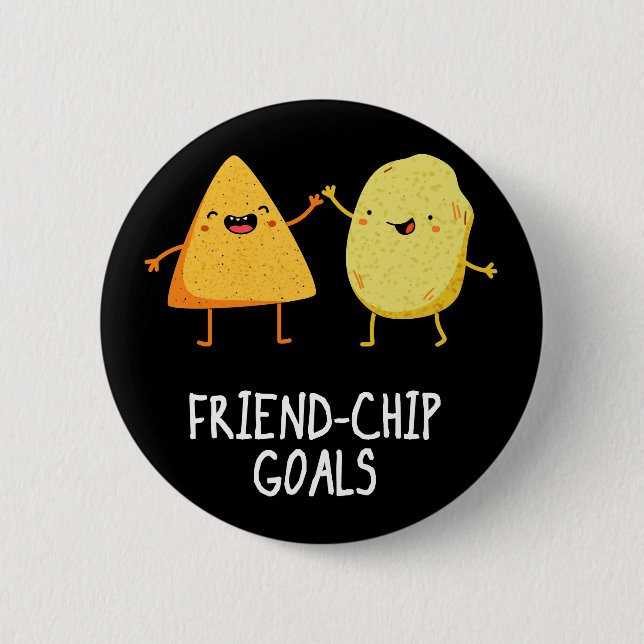 Badge Rond 5 Cm Buts de chips amusant Puce de chips foncé BG (Devant)