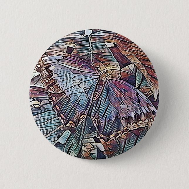 BADGE ROND 5 CM BUTTERFLIES ABSTRAIT (Devant)