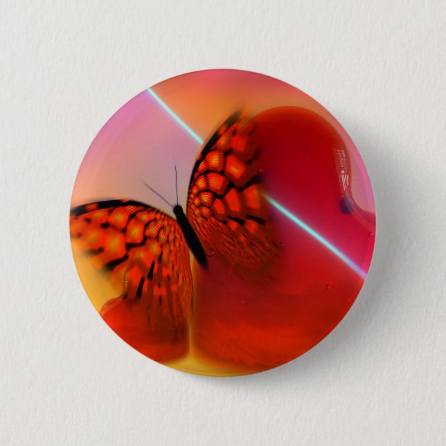 Badge Rond 5 Cm Butterfly and Hearts (Devant)