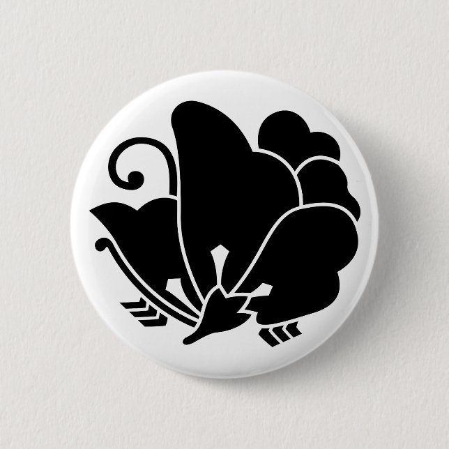 Badge Rond 5 Cm Butterfly-shaped wood sorrel (Devant)