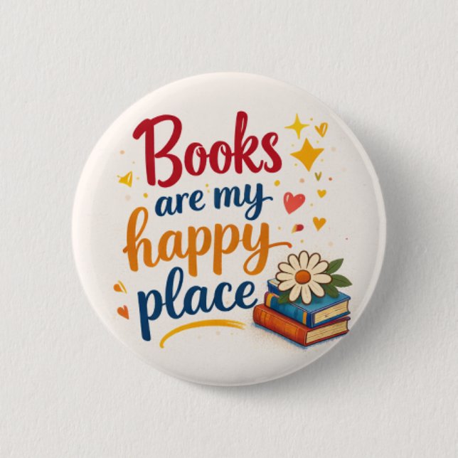 Badge Rond 5 Cm Button_bookish (Devant)