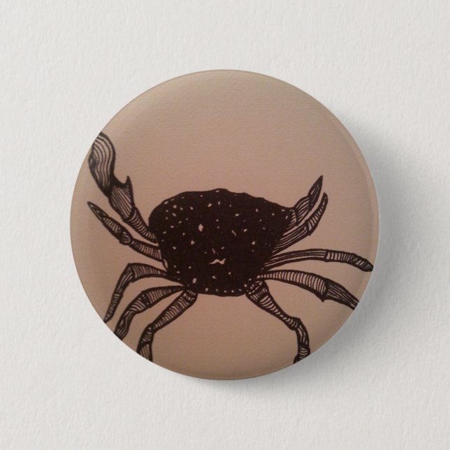 Badge Rond 5 Cm Button crab (Devant)
