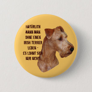 Badge Rond 5 Cm Button "Irish Terrier"