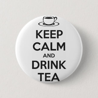 Badge Rond 5 Cm Button Keep Calm and Drink Tea