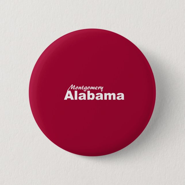 Badge Rond 5 Cm Button Montgomery, Alabama (Devant)