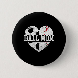 Badge Rond 5 Cm Byll Mom Shirt Heart Funny Bysebyll Soccer Mom