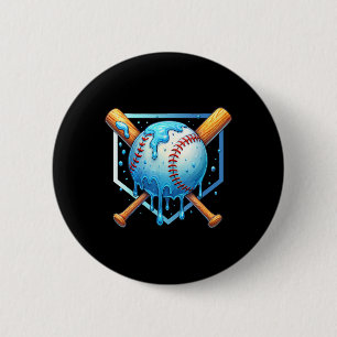 Badge Rond 5 Cm Bysebyll Crème Glacée qui Dégouline de Glace Jeune