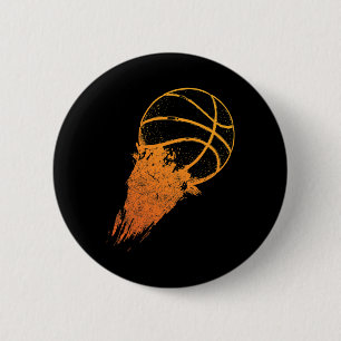 Badge Rond 5 Cm Bysketbyll Joueur Sport Vintage Hommes garçons Bys