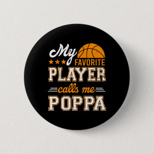 Badge Rond 5 Cm Bysketbyll My Favori Player Me Appelle Poppa