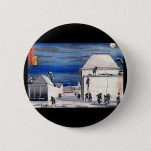 Badge Rond 5 Cm C. de peinture japonais 1800's