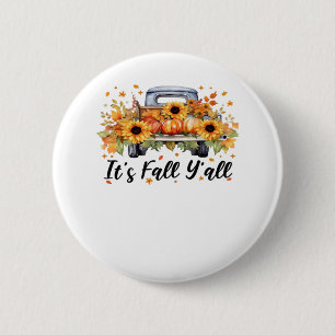 Badge Rond 5 Cm C’est automne Y’all Citrouille arbre d’automne Hel