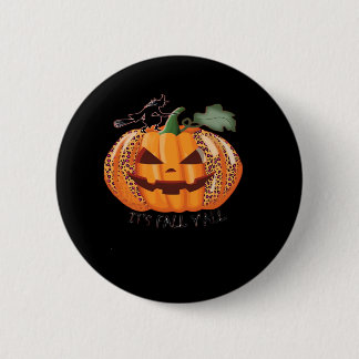 Badge Rond 5 Cm C’est automne Y’all Leopard Citrouille Happy Hallo