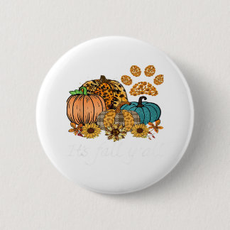 Badge Rond 5 Cm C’est l’automne Y’all Citrouille Minimal Clean