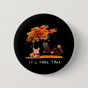 Badge Rond 5 Cm C’est le costume automne Y’all Dachshund Automne
