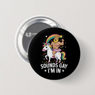 Badge Rond 5 Cm Ça a l'air gay, j'entre