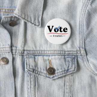 Badge Rond 5 Cm Ça compte vote lumière