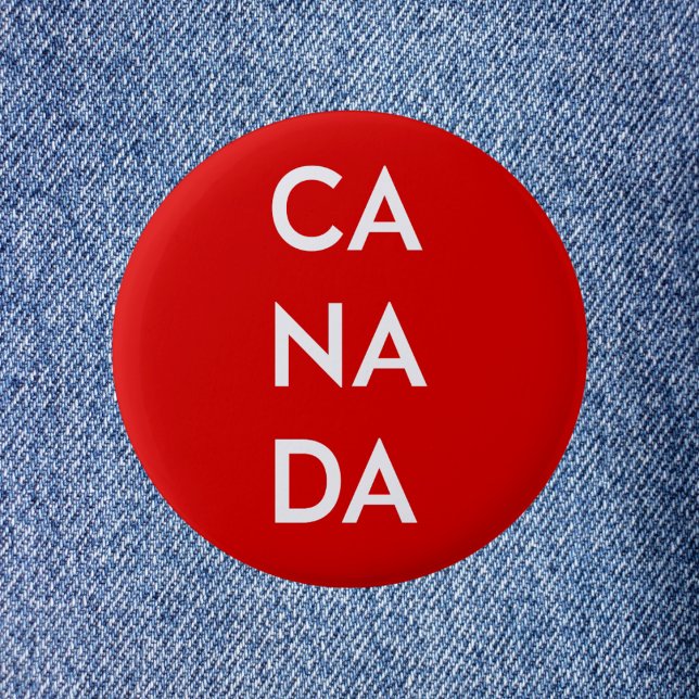 Badge Rond 5 Cm Ca Na Da Canada Dark Monotone (Créateur téléchargé)
