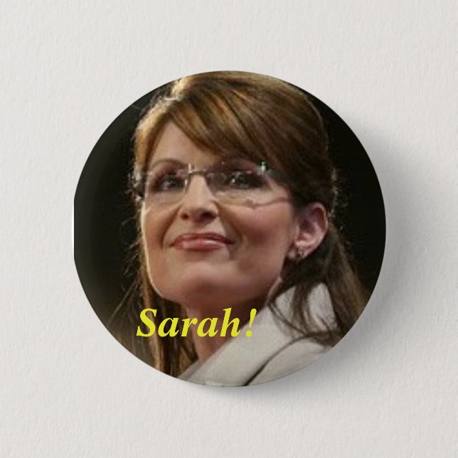 Badge Rond 5 Cm CA Sarah ! Bouton politique (Devant)