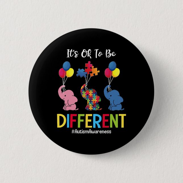 Badge Rond 5 Cm Ça va d'être différent Sensibilisation sur l'autis (Devant)