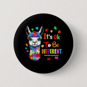 Badge Rond 5 Cm Ça va être différent Llama Sensibilisation sur l'a