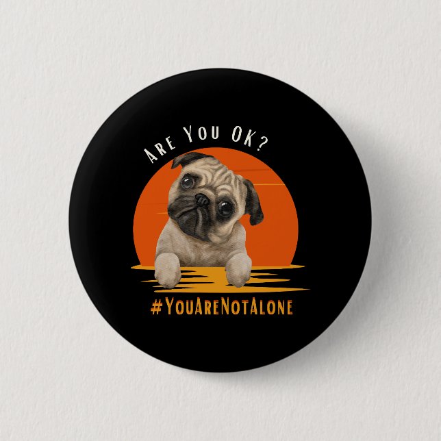 Badge Rond 5 Cm Ça Va (Youarenotalone) (Devant)