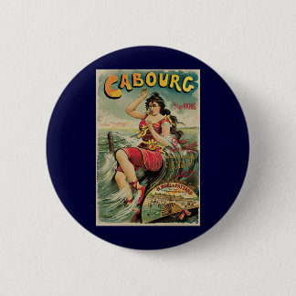 Badge Rond 5 Cm Cabourg, station balnéaire de France, art de voyag