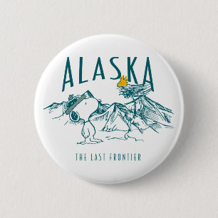 Badge Rond 5 Cm cacahuètes   Alaska La Dernière frontière