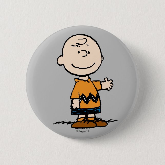 Badge Rond 5 Cm cacahuètes | Charlie Brown (Devant)