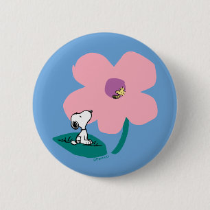 Badge Rond 5 Cm cacahuètes   Illustration Nature Rose Flower