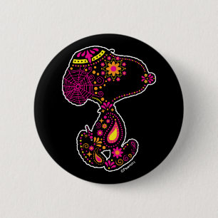 Badge Rond 5 Cm cacahuètes   Jour décoré du chien