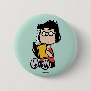 Badge Rond 5 Cm cacahuètes   Lecture Marcie