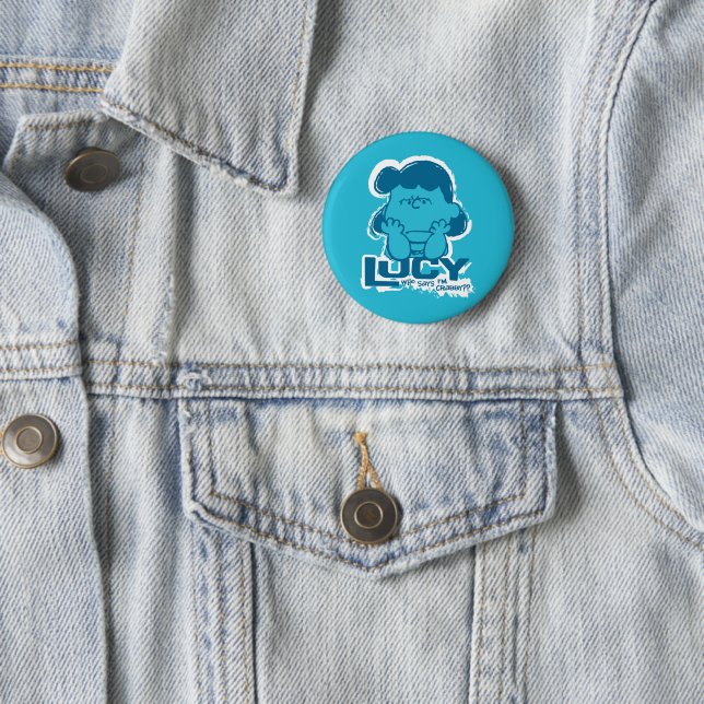 Badge Rond 5 Cm cacahuètes | Lucy Who Says I'm Crabby? ? (En situation)