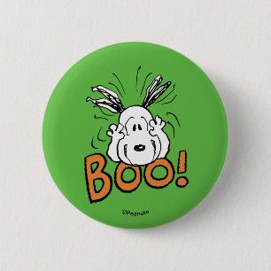 Badge Rond 5 Cm cacahuètes   Snoopy Boo