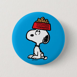 Badge Rond 5 Cm cacahuètes   Snoopy Équilibrer Son Chien Disque