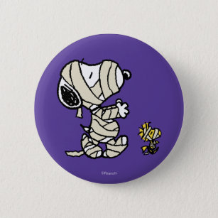 Badge Rond 5 Cm cacahuètes   Snoopy et Woodstock Mummies