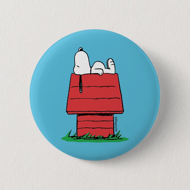 Badge Rond 5 Cm cacahuètes | Snoopy Napping (Devant)