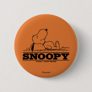 Badge Rond 5 Cm cacahuètes   Snoopy Reest Break