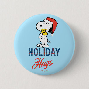 Badge Rond 5 Cm cacahuètes   Snoopy & Woodstock