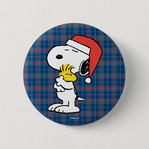 Badge Rond 5 Cm cacahuètes   Snoopy & Woodstock