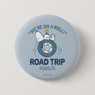 Badge Rond 5 Cm cacahuètes   Snoopy & Woodstock Road Triage