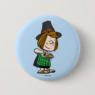 Badge Rond 5 Cm cacahuètes   Thanksgiving Pepperment Patty